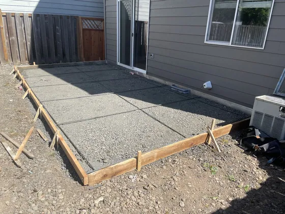 Exposed Aggregate concrete installed by AM Concrete in the Portland metro