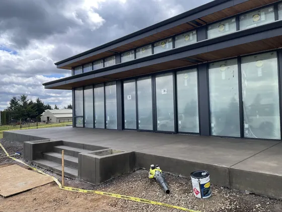 Sand Finish concrete installed by AM Concrete in the Portland metro