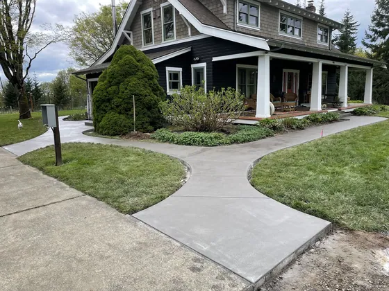 Sand Finish concrete installed by AM Concrete in the Portland metro