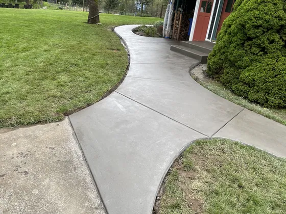 Sand Finish concrete installed by AM Concrete in the Portland metro