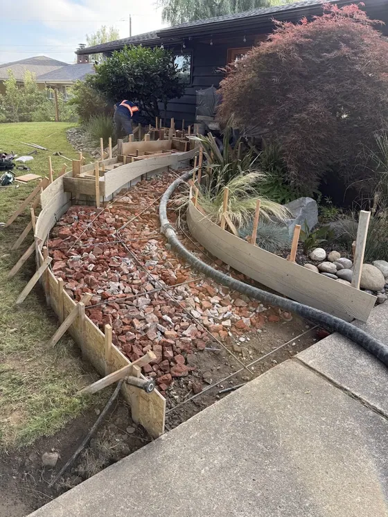 Walkway upgrade before AM Concrete began work