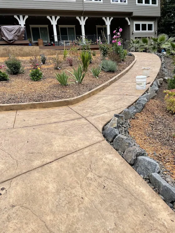 Stamped Concrete concrete installed by AM Concrete in the Portland metro